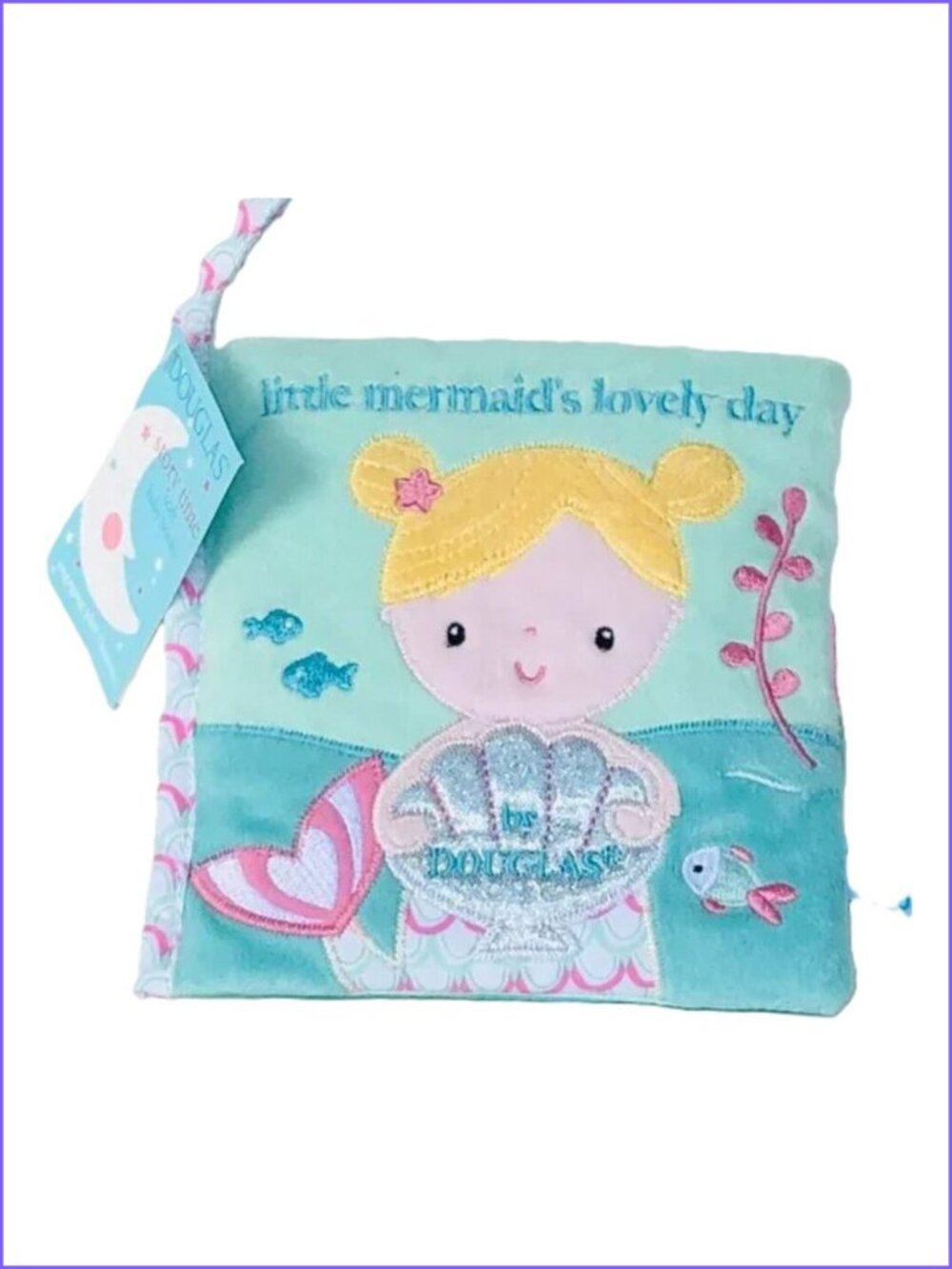New w/ Tag-Douglas Baby Soft Plush Activity Book  Little Mermaid's Lovely Day 0+